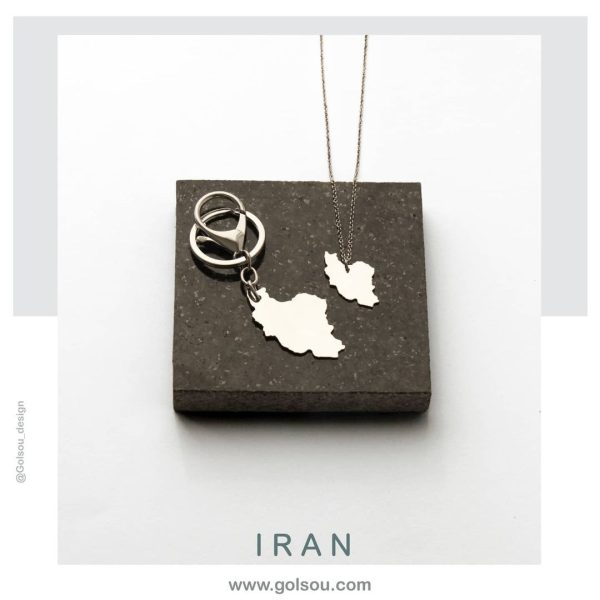 ست گردنبند و جاکلیدی نقشه ایران