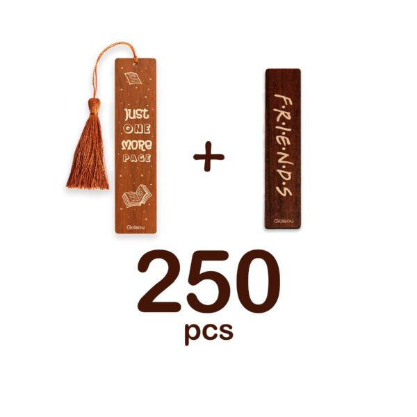 پک 250 عددی بوک مارک چوبی ترکیبی