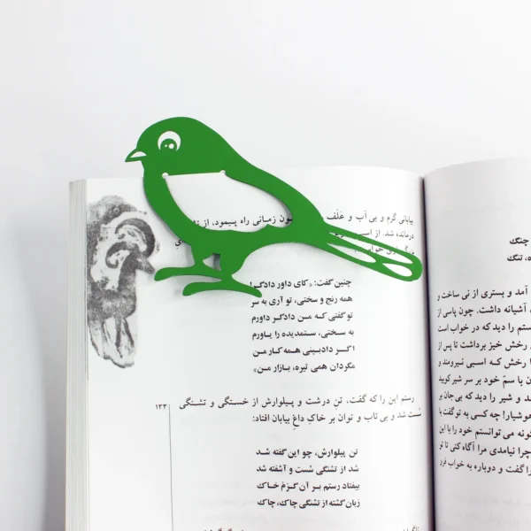 بوک مارک فلزی مدل پرنده گلسو
