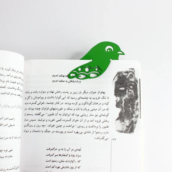 بوک مارک فلزی مدل پرنده گلسو