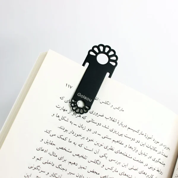 بوک مارک فلزی مدل لوتوس گلسو 