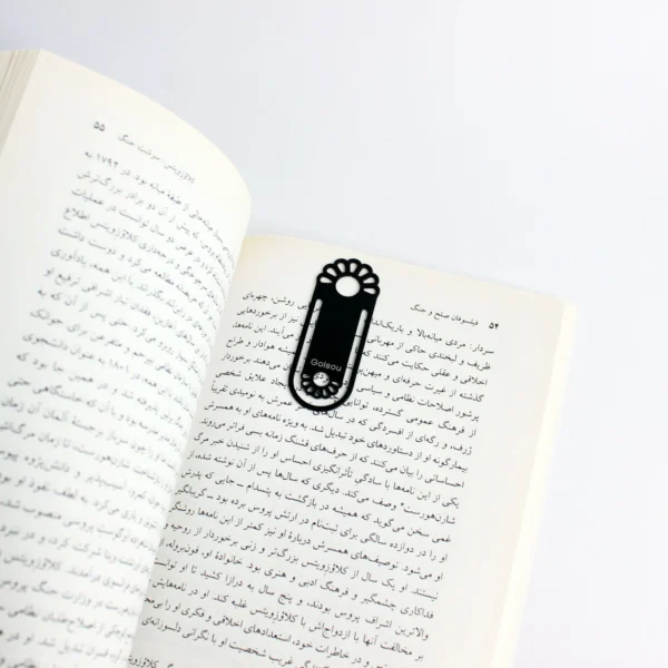 بوک مارک فلزی مدل لوتوس گلسو 