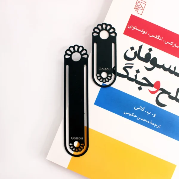 بوک مارک فلزی مدل لوتوس گلسو 